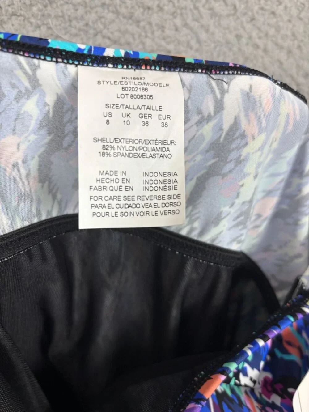 Swim Solutions Women's Printed Tiered Fauxkini One-Piece Swimsuit Size 8 NWT's. - Picture 8 of 8
